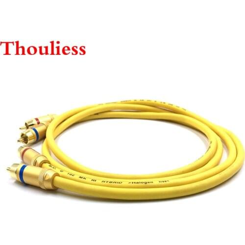 Thouliess Pair MCA-103 Gold Plated RCA Audio Cable 2x RCA Male to Male Interconnect Audio Cable with VDH Van Den Hul 102 MK III