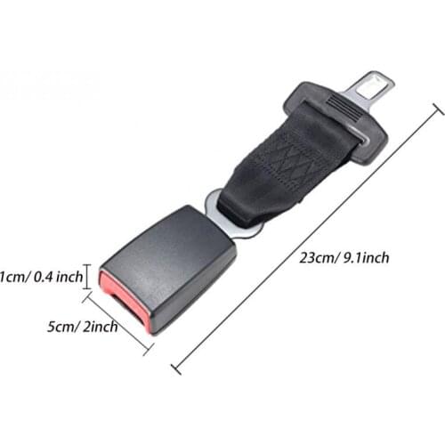 Car Seat Belt Extender Safety Seatbelt 21-22mm Long-lasting Black Seatbelt Extender Car Auto D Type With Safety Buckle