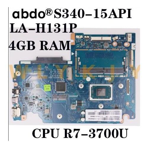 EL432/EL532 LA-H131P motherboard for Lenovo ideapad S340-15API laptop motherboard with R7-3700U CPU 4GB-RAM tested 100% work