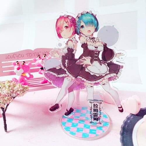 15cm RE:ZERO Anime Figure Acrylic Stand Model Toy Ram Rem&Beatrice Action Figures Decoration Anime DIY Cosplay Collection Gifts