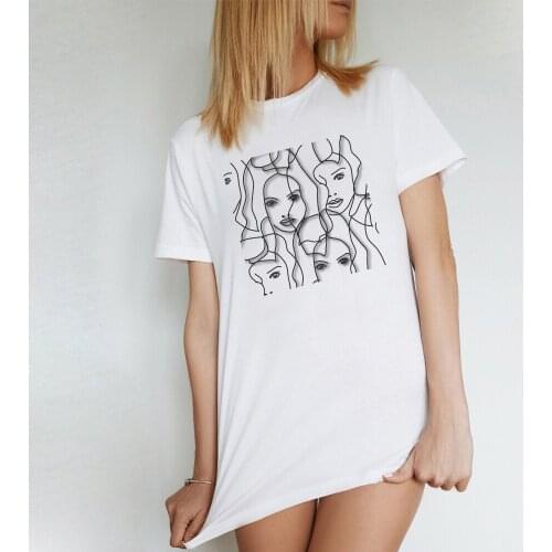 Harajuku Graphic Tees White Cotton Casual Women Top&Tees 2019 Summer femme Custom t shirts trendy style clothing