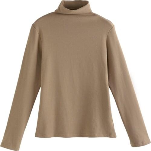 GIGOGOU S-3XL Autumn Winter Turtlenecks Women Sweater 95% Cotton Long Sleeve Female Pullovers Top Elegant Ladies Jumper Pull