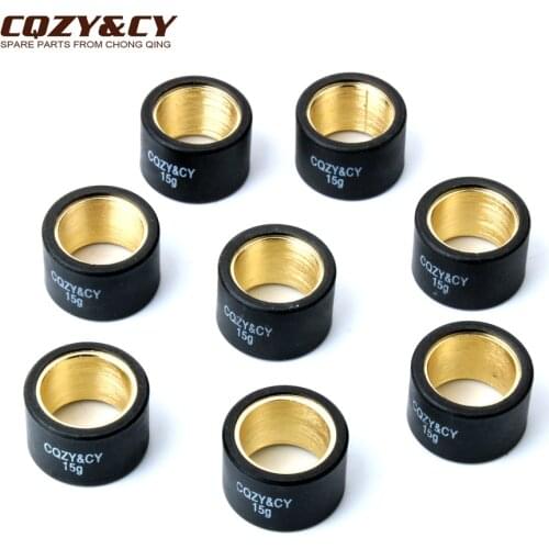 8pc Variator Racing Roller Weights 15gram 25x17mm for Aprilia Atlantic Sprint 400 500 Scarabeo Light 400cc 500cc Scooter
