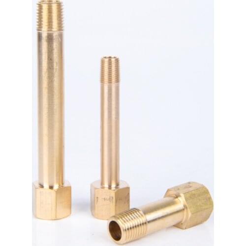 M10 1/8" 1/4" BSP Female To M10 M12 Male Thread Brass Long Nipple Mold Pipe Fitting Molding Adapter Coupler Connector For Water