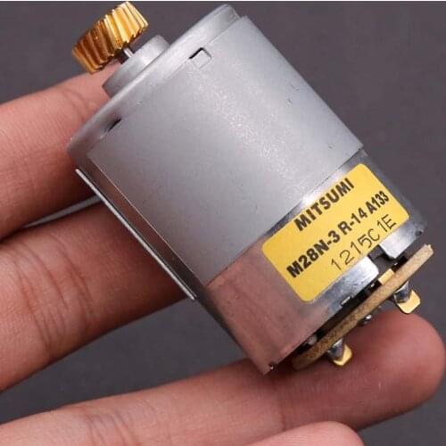 MITSUMI DC 24V 7200RPM Micro High Speed RS-385 High Torque Motor with Precision Copper Gear for DIY Digital Appliances / Copiers