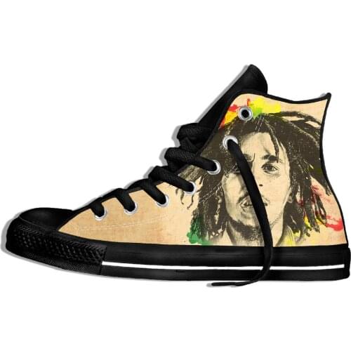 Men Designer Shoes Custom Print Bob Marley Images Breathable Outdoor Trainer Sneakers Custom Male Shoes