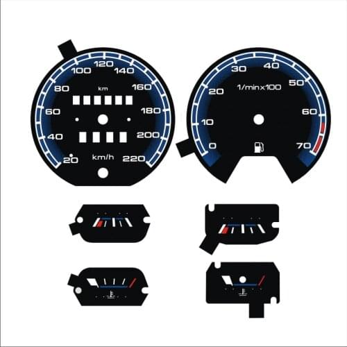 SD Motor Brand New EL glow gauge for Golf MK2 gti 20-220 km 7000 RPM Black panel reverse Blue White light