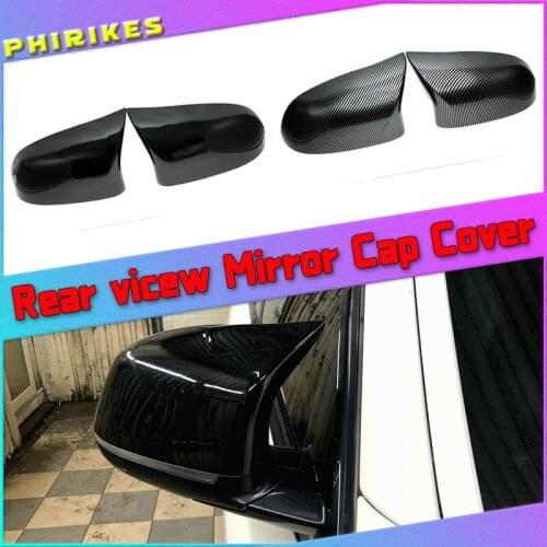 ONE PAIR Rearview mirror cover For bmw X3 F25 G01 X4 F26 G02 X5 E70 F15 G05 X6 E71 F16 G06 ABS Mirror caps Replace the original