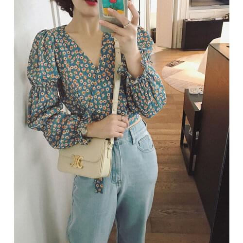 Okkdey Women's Blue Shirts