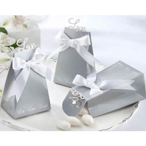 Personalized Rings Wedding Party Favors Box Love Bird Sweets Candy Choclate Boxes Gifts Present Wrap Bag with bow Tiffany Blue
