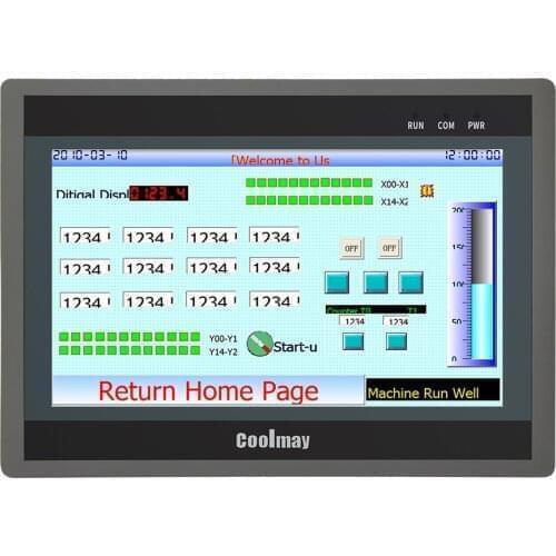 Plc with hmi integrated controller programmable logic controller with 10 inch touch screen