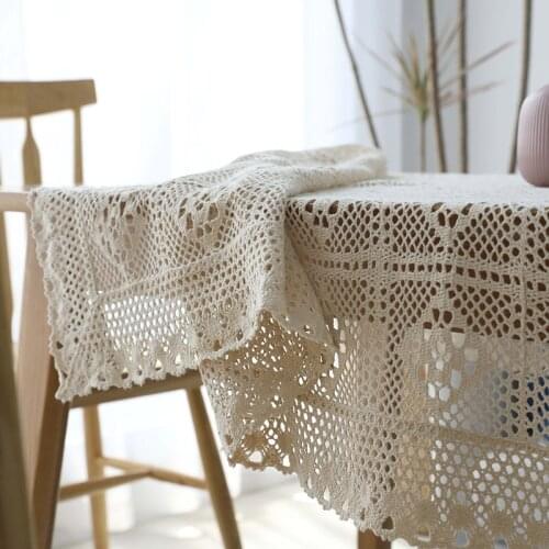 Hollow Decorative Table Cloth Lace Tablecloth Rectangular Tablecloths Dining Table Cover Obrus Tafelkleed mantel mesa nappe