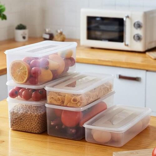 Refrigerator Transparent Storage Box Food Storage Container Plastic Kitchen Organizer Home Supplies Fruit Fresh-Keeping Box