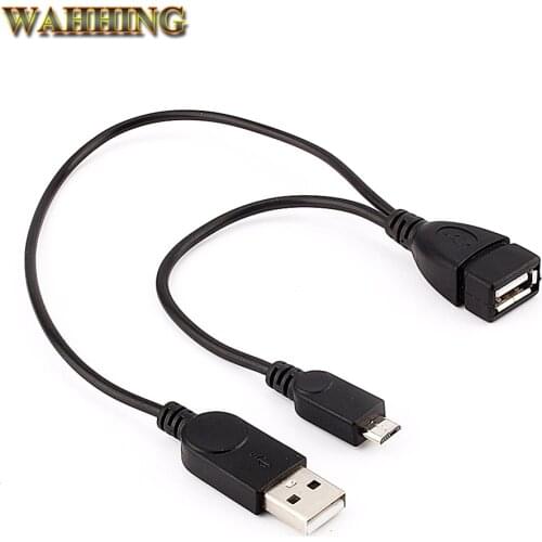 OTG Host Power Splitter Y Cable Micro USB Male to USB A Male &Female Adapter Cable for SAMSUNG/SONY Y Splitter OTG Cable TR112