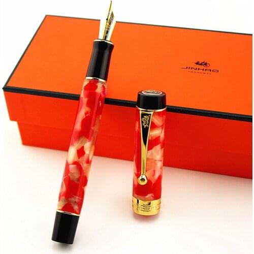 Luxury Jinhao Century 100 Fountain Pen Acrylic Gold Clip 0.7mm Nib Collect Pen Business Office Supplies caneta tinteiro