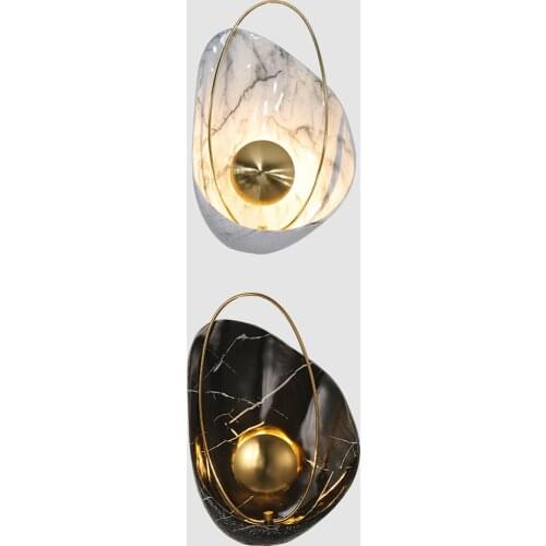 Nordic luxury resin cloud stone wall lamps living room bedroom bedside lamp art bathroom decorated aisle sconces lights lighting