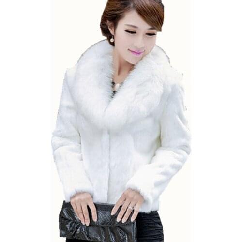 New Style Imitation Mink Faux Fur Coat Female Short Women Jackets Winter Coat Jacket Outwear Fox Fur Collar Green Fur Coat