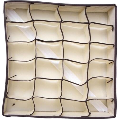 24 Cells Foldable Closet Drawer Organizer Box For Bra Underwear Tie Sock Cells