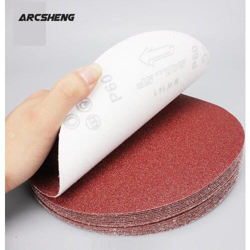 10pcs 225mm Round Sandpaper Disk Sand Sheets Grit 60-320 Hook and Loop Sanding Disc for Sander Grits
