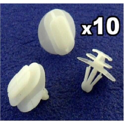10x For Renault Plastic Side Moulding / Door Bump Strip Trim Fastener Clips