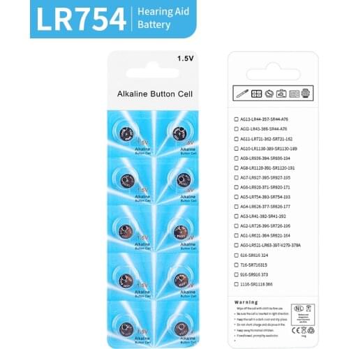 LR754 Battery AG5 Professional Hearing Aid Batteries Size LR754 Batteries AG5 Hearing Aids Accessories