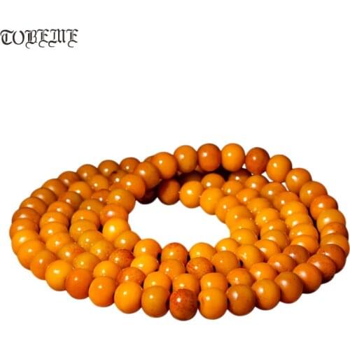 Handcrafted Old Tibetan Yak Bone Mala Buddhist 108 Prayer Beads Bracelet Tibetan Bone 108 Beads Mala