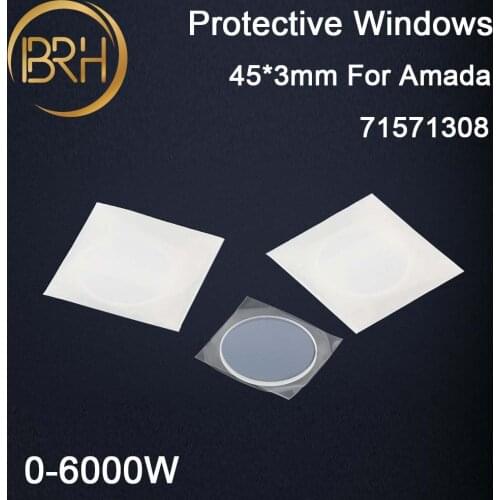 BRH 15pcs/lot High Quality Fiber Laser Protective Windows Cover Slides 45*3mm 71571308 For Amada Fiber Laser Cutting 0-6000W