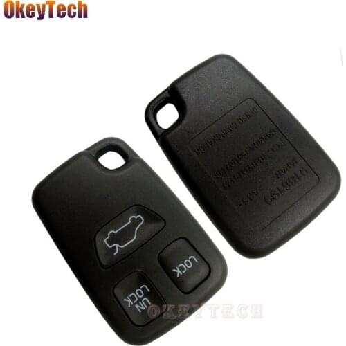 OkeyTech 3 Button Remote Car Key Shell Keyless Entry Key Case Replacement Fob Auto Key Cover For VOLVO S70 V70 C70 S40 V40 98-05