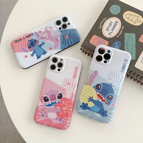 Disney Mickey Minnie Stitch All-inclusive IMD Case for iPhone 11 Pro Max XR XS Max 7 8 Plus X SE Full Body Phone Back Cover