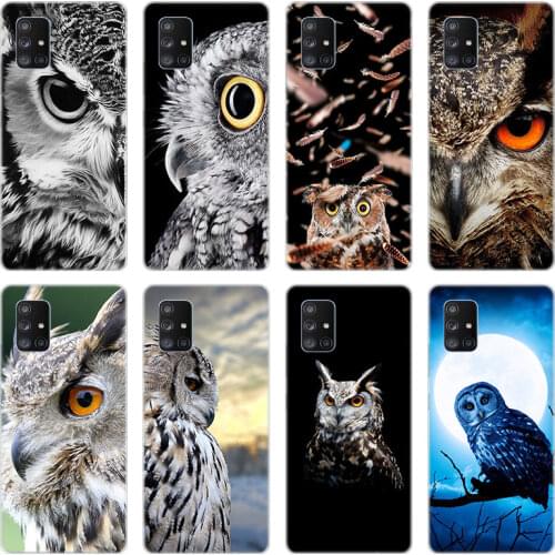 Animal Bird Owl Night Soft Case for Samsung Galaxy A10 A21 A30 A50 A70 S A20E A40 A01 A11 A31 A41 A51 A71 A81 A91 Silicone Cover