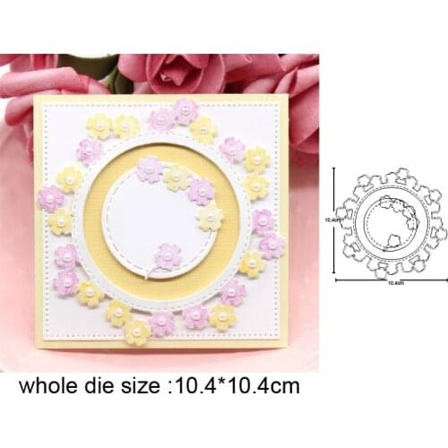 Flower Background Frame Metal Cutting Dies 2020 For DIY Scrapbooking dies Embossing die cut Craft Paper/Photo Card Stencils dies