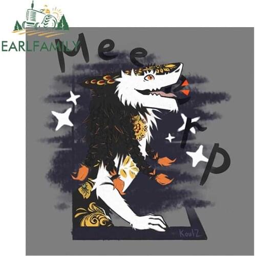 EARLFAMILY 13cm x 13cm for Furry Fox Vinyl Car Stickers Personality Windows Air Conditioner Decals Occlusion Scratch Car Styling