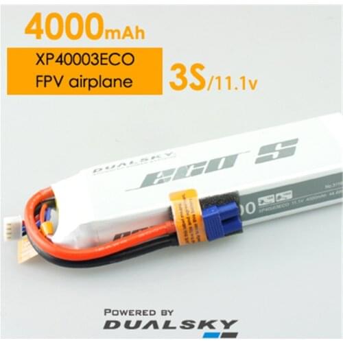 DUALSKY 4000mAh 2S/3S/4S/5S/6S 25C cost-effective LiPo battery with integrated power display function for 125E F3A or 70E 3D