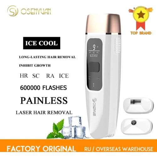 Osenyuan 4in1 Icecool IPL Epilator Laser Hair Removal Permanent For Face Body Leg Bikini Electric Depiladora Laser Epilator