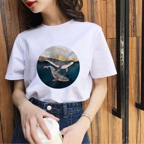 Aesthetics Harajuku Artistic Conception Printed Tshirt Fashion T shirt Women Summer T-shirt Short sleeve Tshirt Female