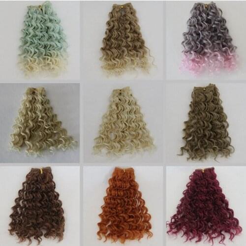1pc 20*100cm High Qualtity Thick Doll Hair Big Wave Russian Handmade Hair for Dolls Accessories for Doll Kids Children Toys Gift