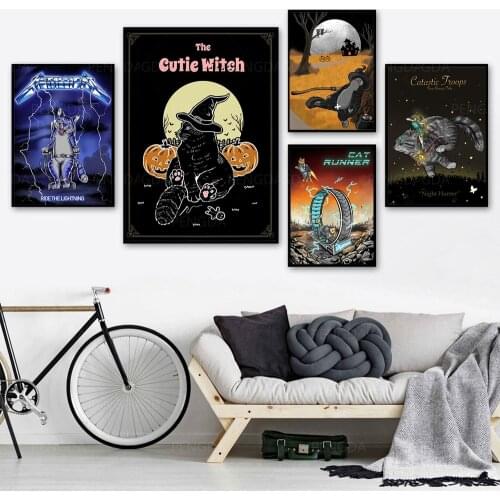 HD Abstract Prints Canvas Wall Art Painting Building Modular Picture Animal Home Moon Decoration Poster Living Room No Framework