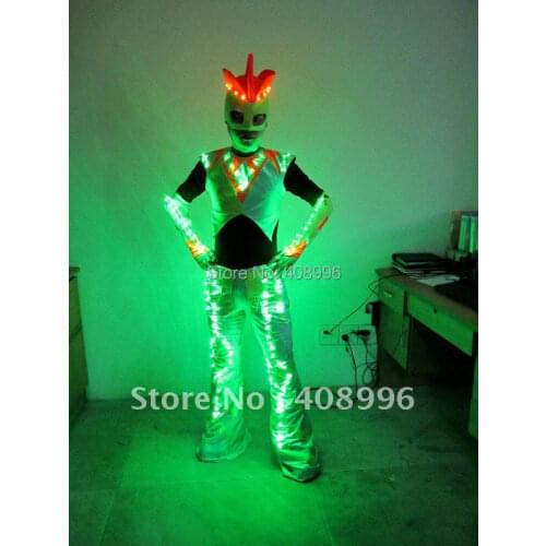 LED robot suit for performance/Ultraman/glowing clothes /light up costume