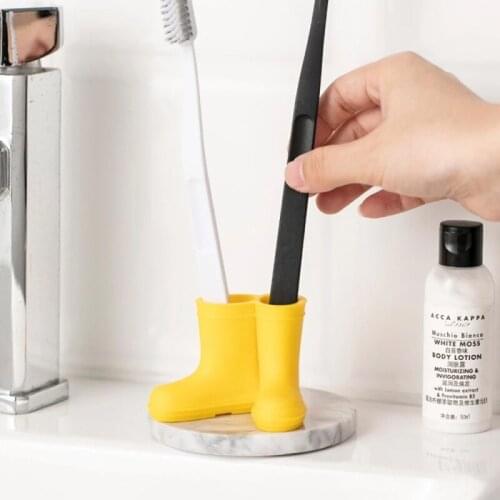 Creative Rain Boots Toothbrush Organizer Mini Cartoon Stand Rack Multifunction Storage Rack Pencil Pen Desktop Storage Holder