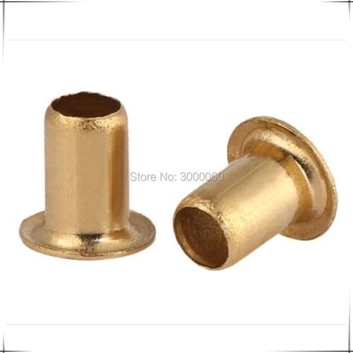 M2.3x3mm Brass Copper Single Tube Hollow Tubular Rivet For PCB 2000pcs/lot