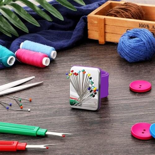 Magnetic Pin Holder Silicone Wrist Strap Bracelet Wristband Quilting Sewing Pins Needlecraft Home Anti Falling Sewing Holder