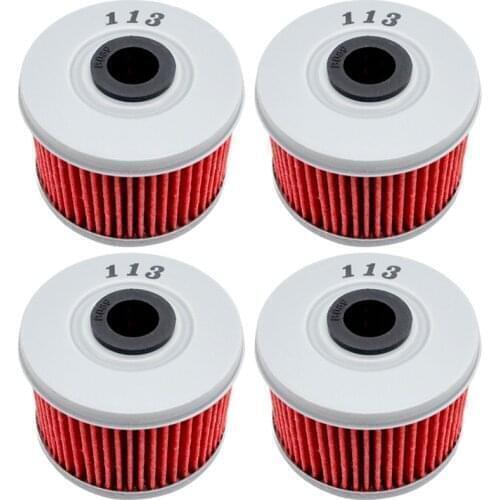 4pcs Oil Filter For HONDA SXS500 PIONEER 500 2015 2016 TRX250 TRX 250 1989-1990 TRX 300 FOURTRAX TRX300 1988-2001