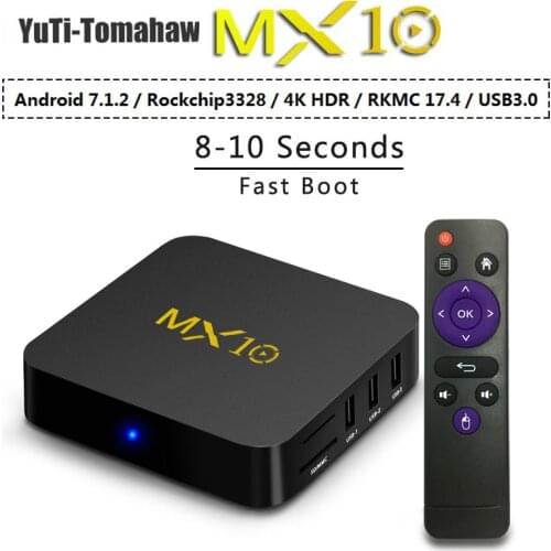 MiNi pc MX10 Smart TV Box Android 8.1 RK3328 Quad Core 64bit DDR3 4GB 32GB 4K HD Wifi 100M LAN USB3.0 Set-top Box media player