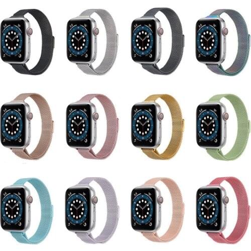 Fashion Slim Milanese Magnet Wrist Band Smart Strap for Apple Watch Series 6 5 4 3 2 1 SE