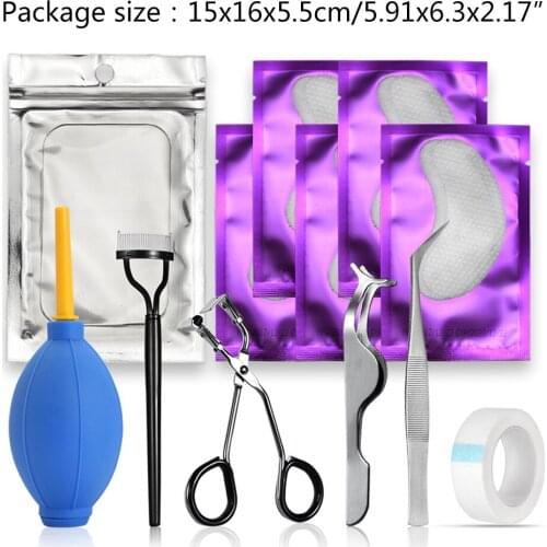 Under Eyes Pads Eyelash Extension Kit Eyelashes Extension Practice Set False Eyelashes Training Tool for Professionals Beginners