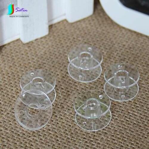 Thread Admission Tool Sewing Accessories Durable Empty Clear Transparent Plastic Bobbins Spool For Home Sewing Machine S0001