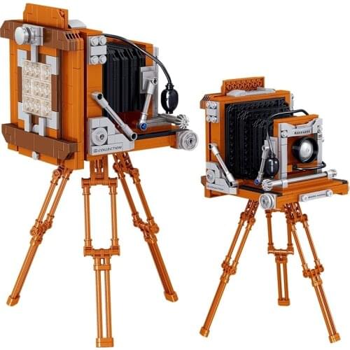 New Technical Collection Toy Camera Pink Model Building Blocks Creative Idea Black Bricks Educational Toys For Girls Kids Gifts