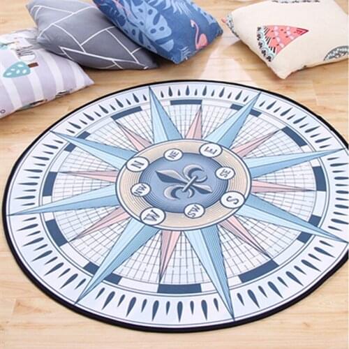 New interior decoration circular carpet printing Unicorn 3D childrens room childrens playground non slip carpet