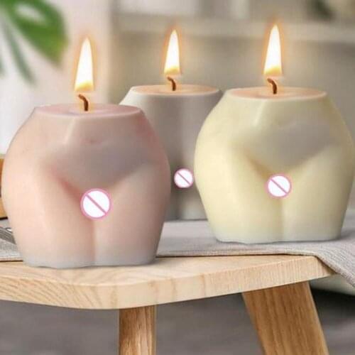 New 3d Plump Hip Candle Mold Plump Candle Making Silicone Mold Buttock Scented Resin Mold Wax For Candles Soap Chocolates Mold