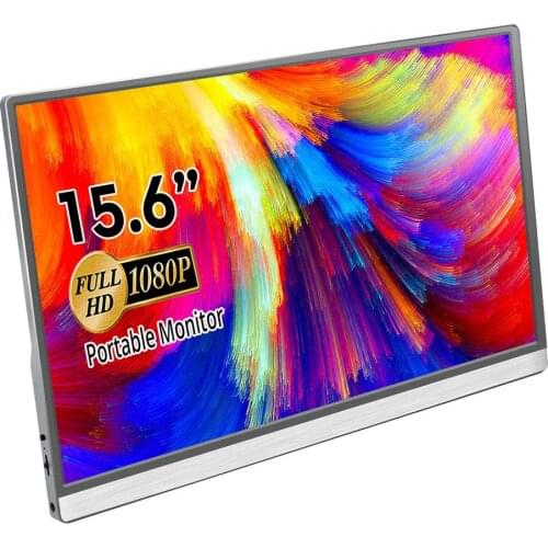 Portable Monitor 15.6 inch Display Ultrathin Screen 1920*1080P Full HD IPS Screen Gaming Monitor for Phone Laptop Game Devices